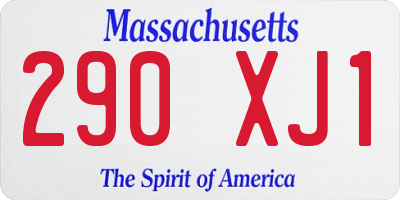 MA license plate 290XJ1