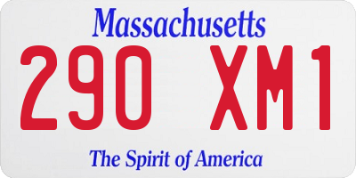 MA license plate 290XM1