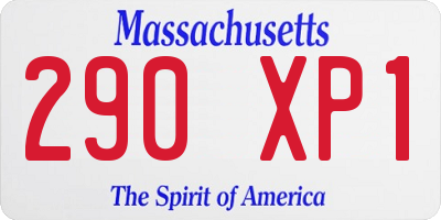 MA license plate 290XP1