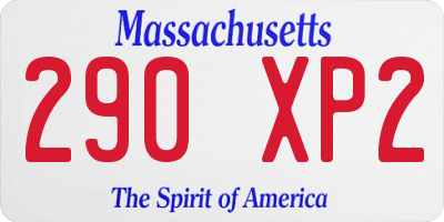 MA license plate 290XP2
