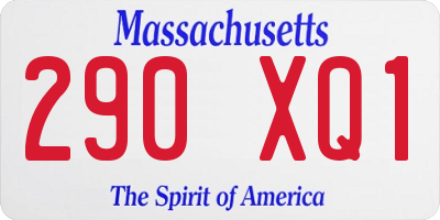 MA license plate 290XQ1