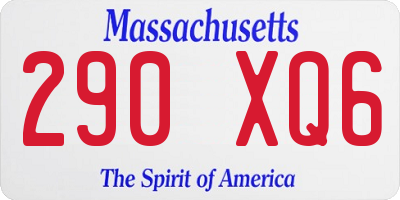 MA license plate 290XQ6