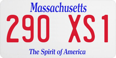 MA license plate 290XS1