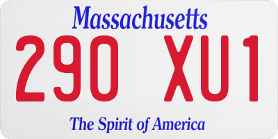MA license plate 290XU1