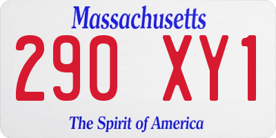 MA license plate 290XY1