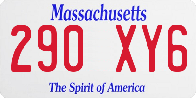 MA license plate 290XY6