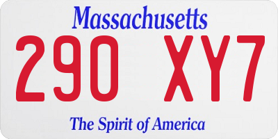 MA license plate 290XY7
