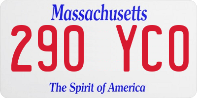 MA license plate 290YC0