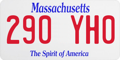 MA license plate 290YH0