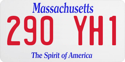 MA license plate 290YH1