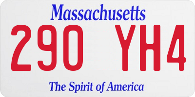 MA license plate 290YH4