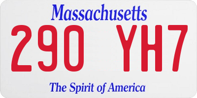 MA license plate 290YH7