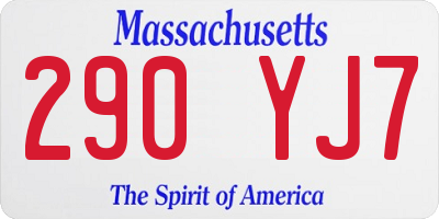 MA license plate 290YJ7