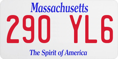 MA license plate 290YL6