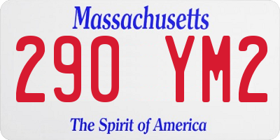 MA license plate 290YM2