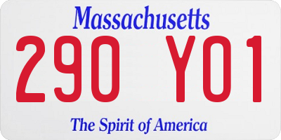 MA license plate 290YO1