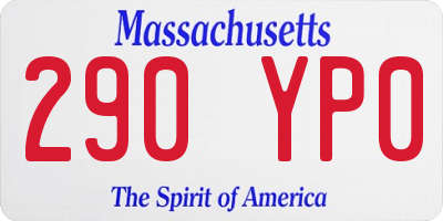 MA license plate 290YP0