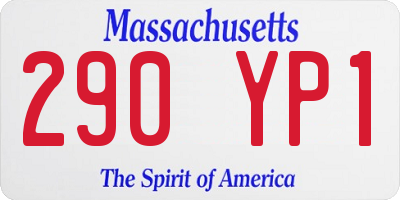 MA license plate 290YP1