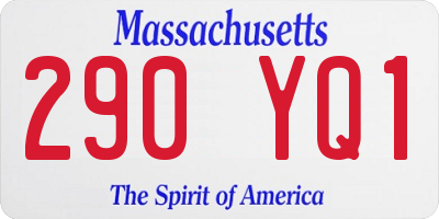 MA license plate 290YQ1