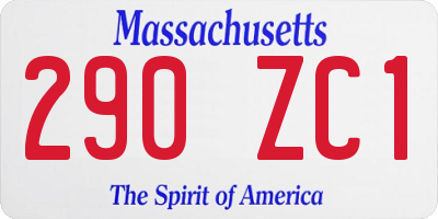 MA license plate 290ZC1