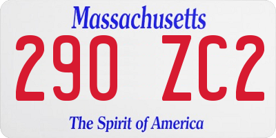 MA license plate 290ZC2