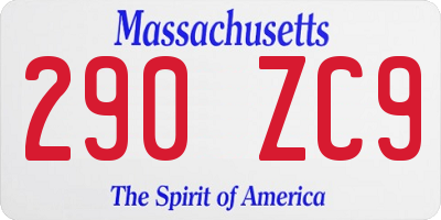 MA license plate 290ZC9