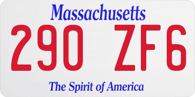 MA license plate 290ZF6