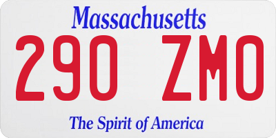 MA license plate 290ZM0