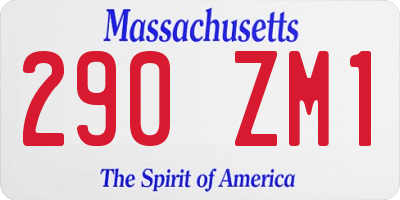 MA license plate 290ZM1