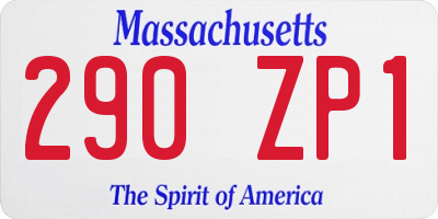 MA license plate 290ZP1