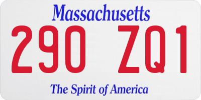 MA license plate 290ZQ1