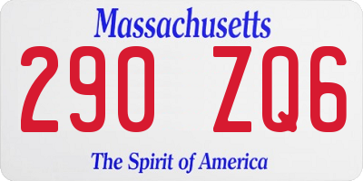 MA license plate 290ZQ6