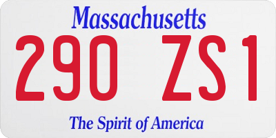 MA license plate 290ZS1