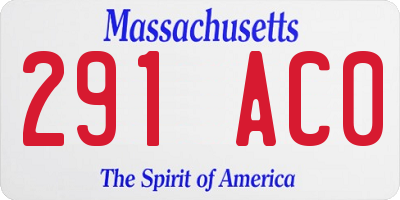 MA license plate 291AC0