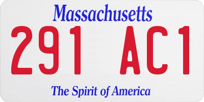 MA license plate 291AC1