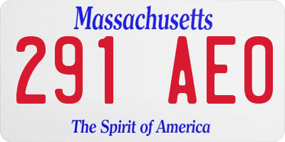 MA license plate 291AE0