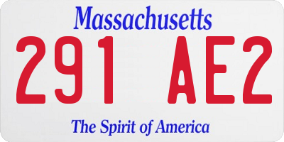 MA license plate 291AE2