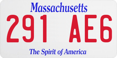 MA license plate 291AE6