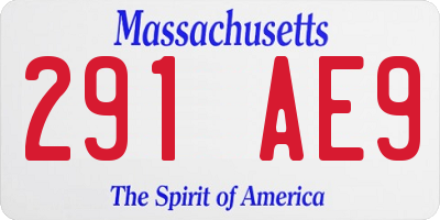 MA license plate 291AE9