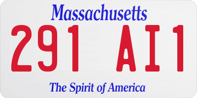 MA license plate 291AI1