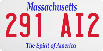 MA license plate 291AI2