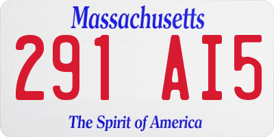 MA license plate 291AI5