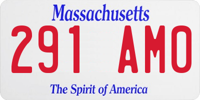 MA license plate 291AM0