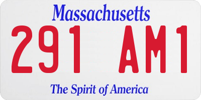 MA license plate 291AM1