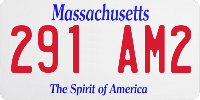 MA license plate 291AM2