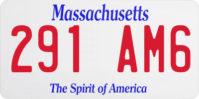 MA license plate 291AM6