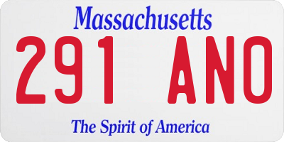 MA license plate 291AN0