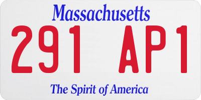 MA license plate 291AP1