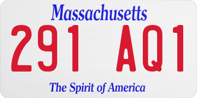 MA license plate 291AQ1