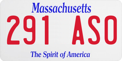 MA license plate 291AS0